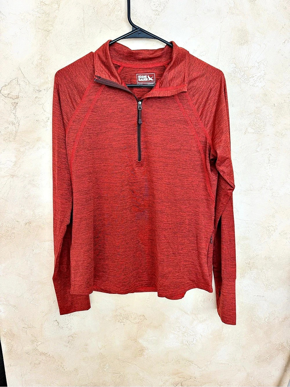 Eddie Bauer Women's Red Half-Zip Pullover Size Medium